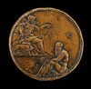Roma with She-Wolf, Romulus, and Remus above the Tiber River [reverse]