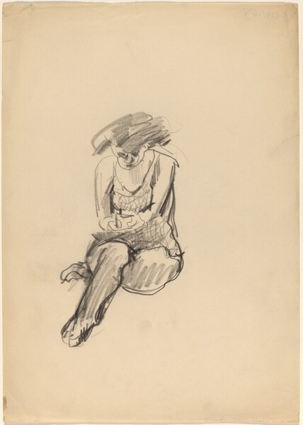 Seated Woman with Right Ankle Under Left Knee