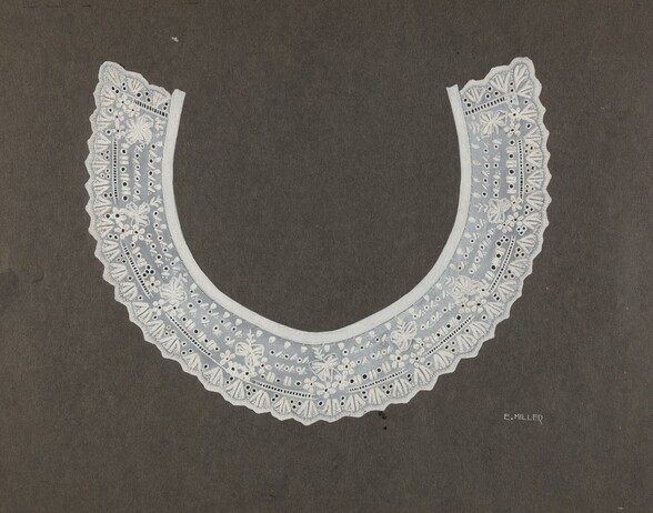 Embroidered Linen Collar