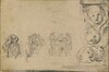 Sketches of Dancers and Heads of Putti