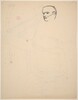 Untitled [detail of a man's head] [verso]