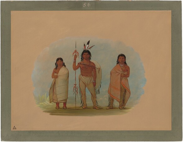 Ottowa Chief, His Wife, and a Warrior