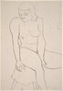 Untitled [seated female nude looking left] [verso]