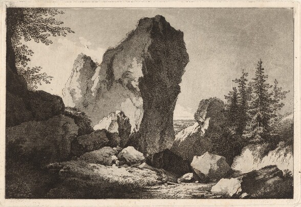 Mountain Landscape with a Rocky Outcrop