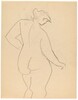 Three-quarter Length Nude, Seen from the Back [recto]