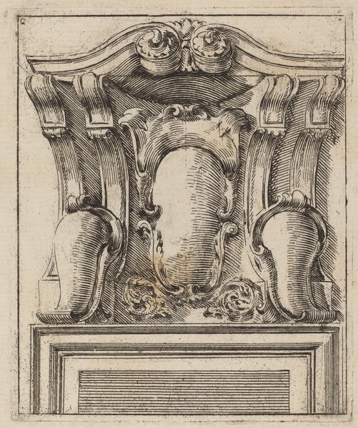 Architectural Motif with Three Shields