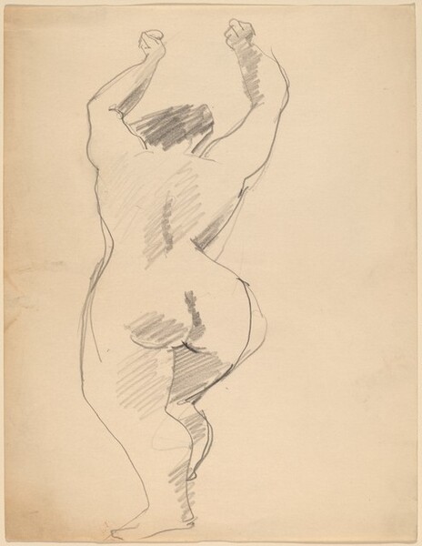 Rear View of Nude Figure