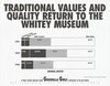Traditional Values and Quality Return to the Whitey Museum