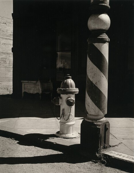 Barber Pole and Hydrant, Needles, California