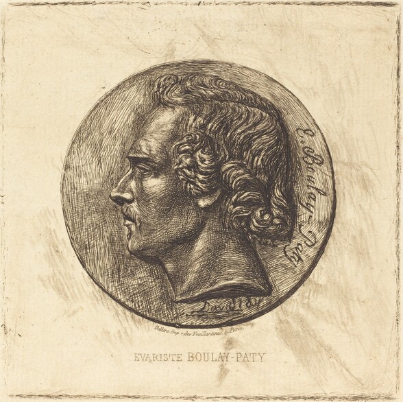Evariste Boulay-Paty; A Poet (From a Bronze by David d
