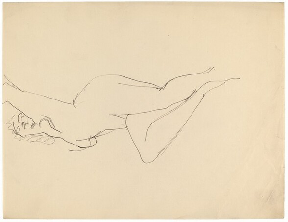 Nude Reclining on Back, Torso Arched