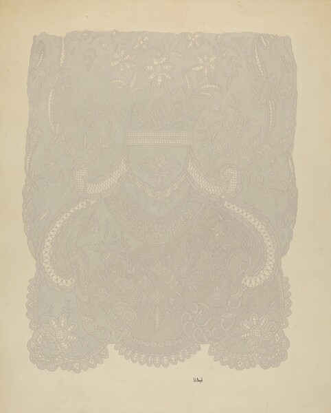 Lace Wedding Veil (Section of)