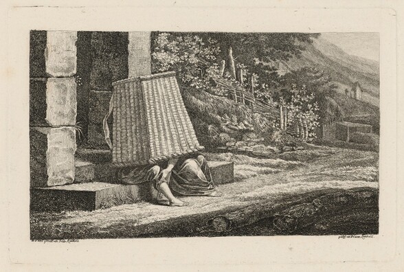 A Young Couple under a Large Wicker Basket