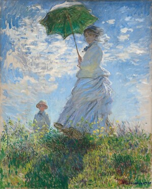Claude Monet, Woman with a Parasol - Madame Monet and Her Son, 1875
