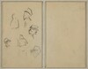 Four Heads and Two Figures [verso]