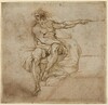 Seated Male Nude [recto]
