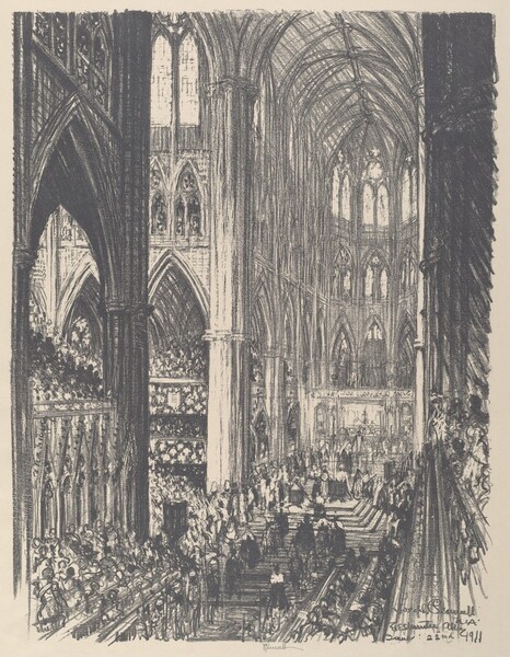 Coronation of King George V and Queen Mary in Westminster Abbey