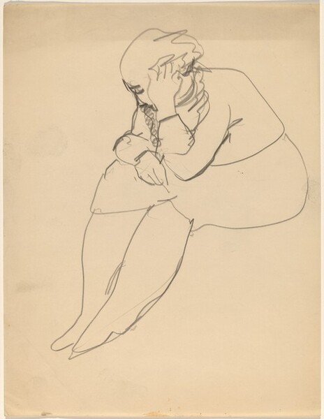 Seated Woman with Head Resting in Hand