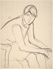 Untitled [seated woman leaning forward] [recto]