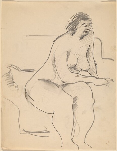 Seated Nude Leaning to the Right, Arm Resting on Thigh
