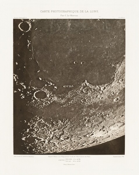 Carte photographique de la lune, planche XVIII.A (Photographic Chart of the Moon, plate XVIII.A)