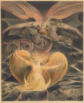 William Blake, The Great Red Dragon and the Woman Clothed with the Sun, c. 1805