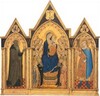 Madonna and Child Enthroned with Four Saints and Eighteen Angels [middle panel]