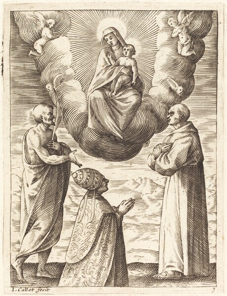 Boniface VIII with Saints Francis and Crispin Adoring the Virgin and Child