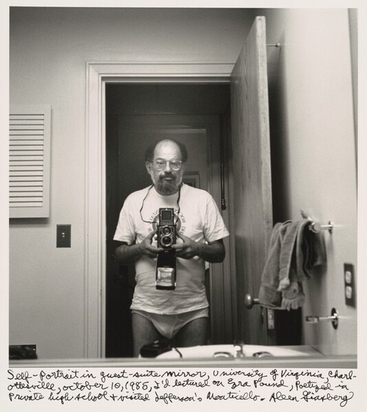 Self-portrait in guest-suite mirror, University of Virginia, Charlottesville, October 10, 1985, I