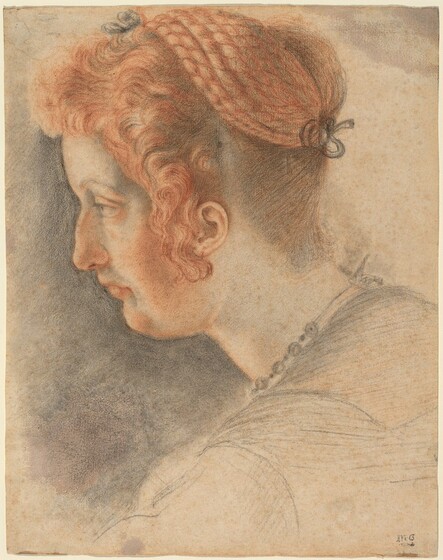 Sigismondo Coccapani, Head of a Woman in Profile, c. 1620