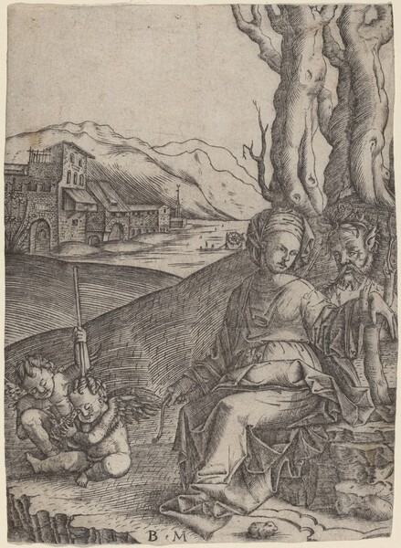 Woman and Satyr with Two Cupids