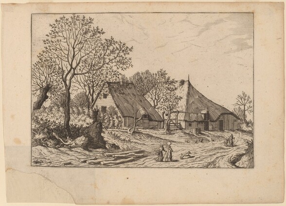 Farm with Shed and Draw Well