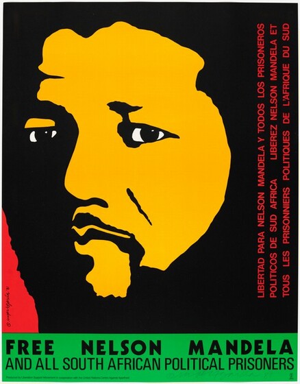 Rupert García, Free Nelson Mandela and All South African Political Prisoners, 1981