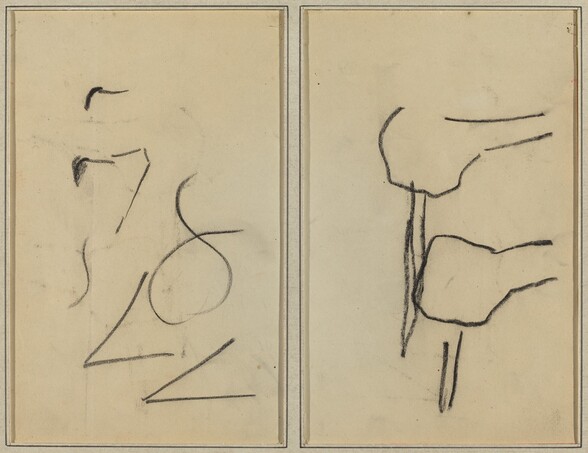 Scribbles; Two Shapes [verso]