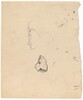 Sketch of a Woman's Face and a Leaf [recto]