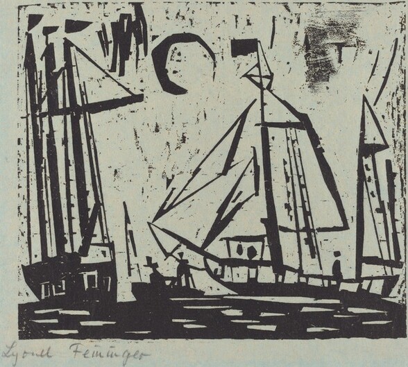 Sailboats with Moon (Segelboote mit Mond)