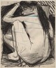 Untitled [seated female nude with limbs drawn close] [verso]