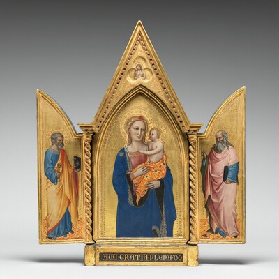 Madonna and Child, with Saints Peter and John the Evangelist, and Man of Sorrows [entire triptych]
