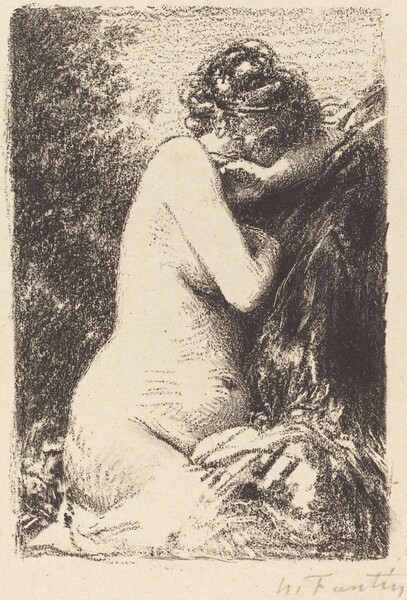 Weeper: Study of a Nude Woman, Seated with Profile to Right