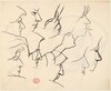 Untitled [studies of woman's face and hands] [verso]
