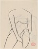 Untitled [seated female nude holding her left thigh] [recto]