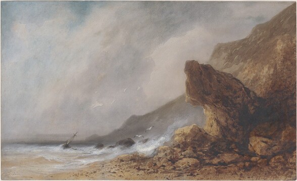 A Rocky Seacoast in a Storm