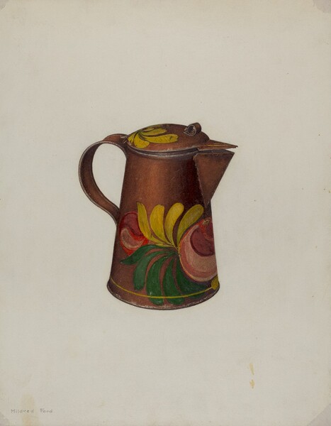 Toleware Syrup Pot