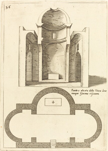 Plan and Elevation of the Church of Saints James and John