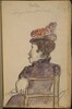 Seated Woman seen from Behind, Wearing a Flowered Hat