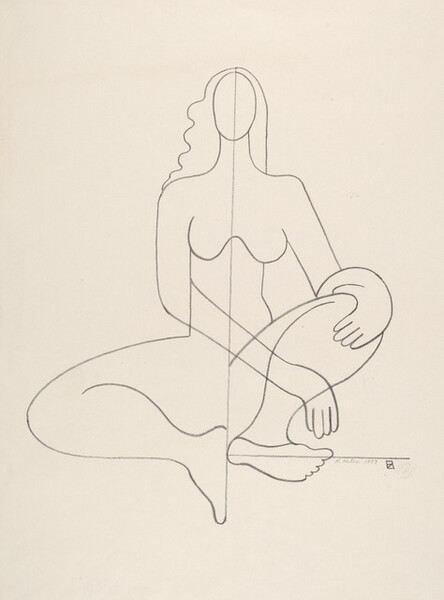 Abstraction (Seated Nude)