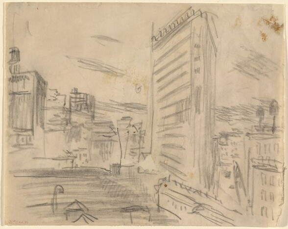 Study for The City from Greenwich Village, I