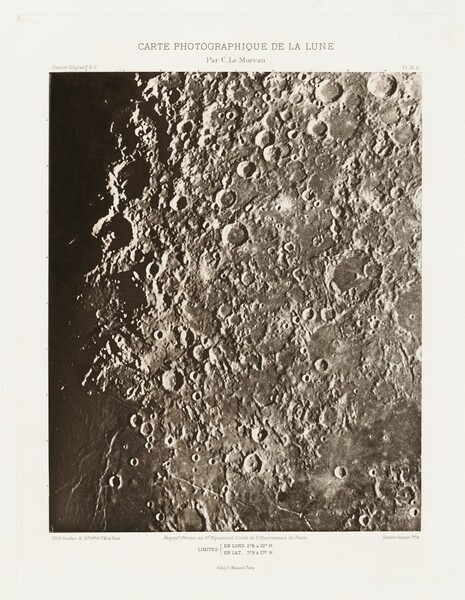 Carte photographique de la lune, planche III.A (Photographic Chart of the Moon, plate III.A)