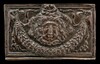 End panel of a writing casket: Medusa Head, Garland, and Bucrania