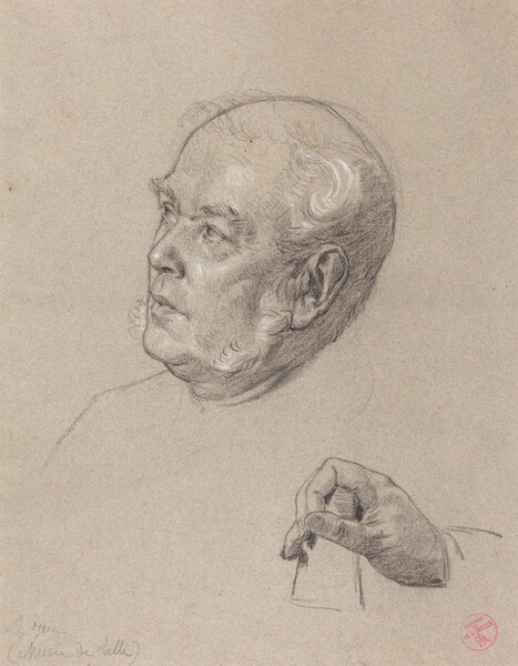 Head and Hand of a Man Throwing Dice